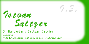 istvan saltzer business card