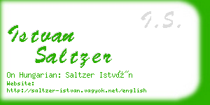 istvan saltzer business card